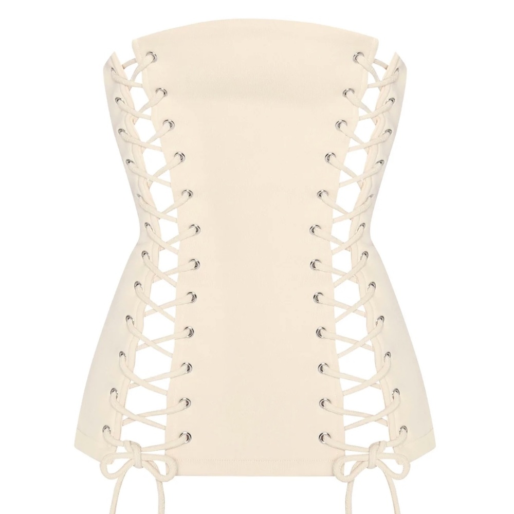 Wynn Laced Up Cream Corset - Medium